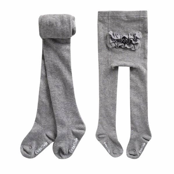 Frill Tights Grey / 12-24M