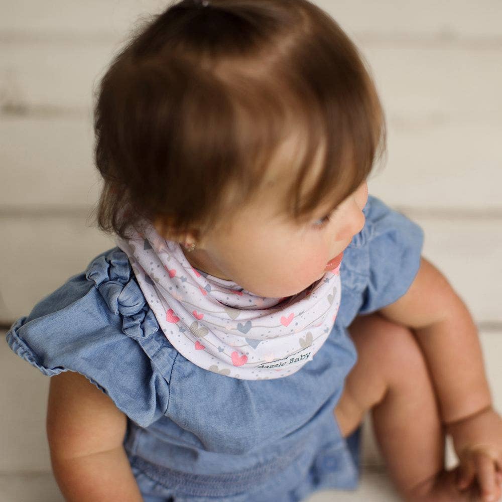 BandoBib Infinity Scarf Bib: Wavy Lines & Hearts