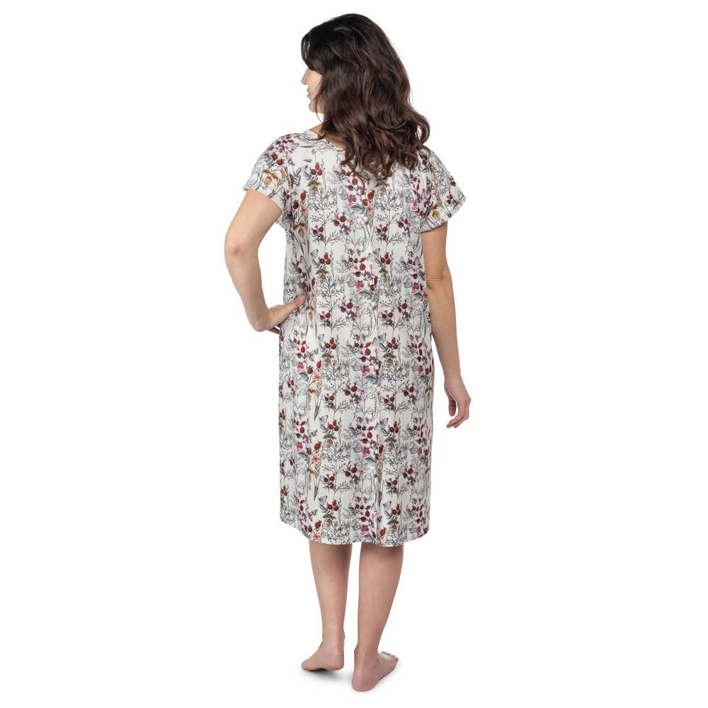 Floral Labor and Delivery/ Nursing Gown