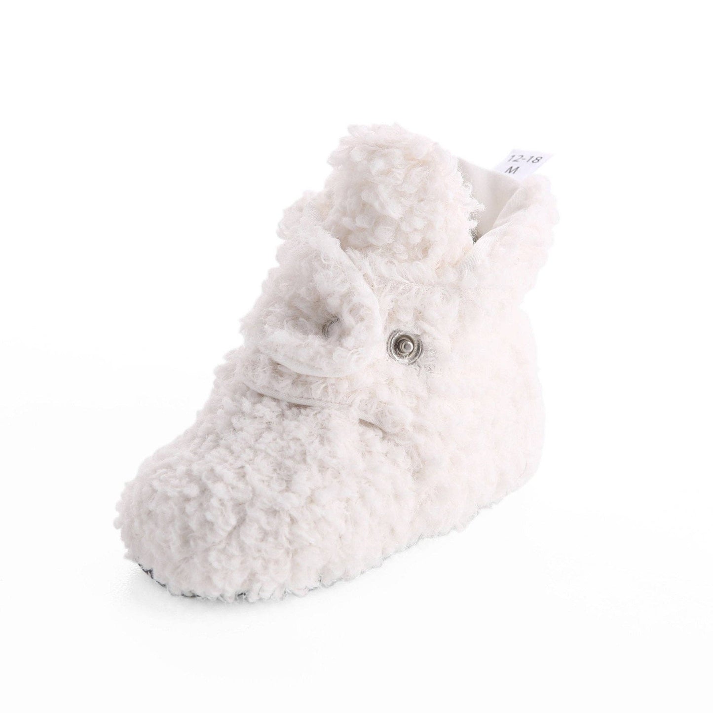 White Fleece Booties/ 12-18 Months