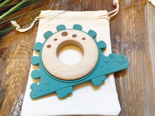 Wood & Silicone Teething Toy