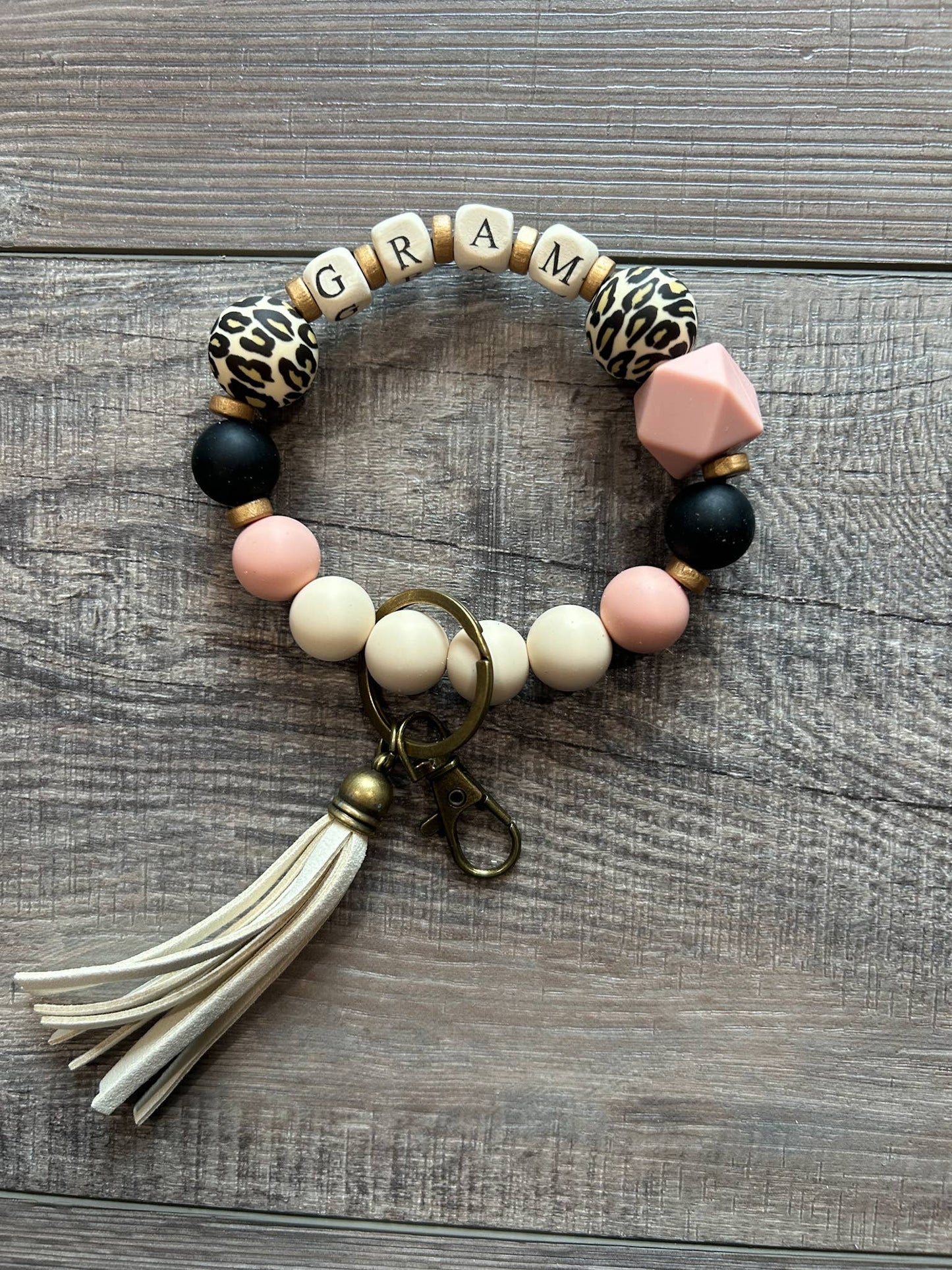 Grandma Gift NANA, GRAM or GIGI Keychain Wristlet