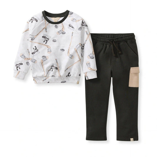 Hockey Season Sweatshirt & Pants Set