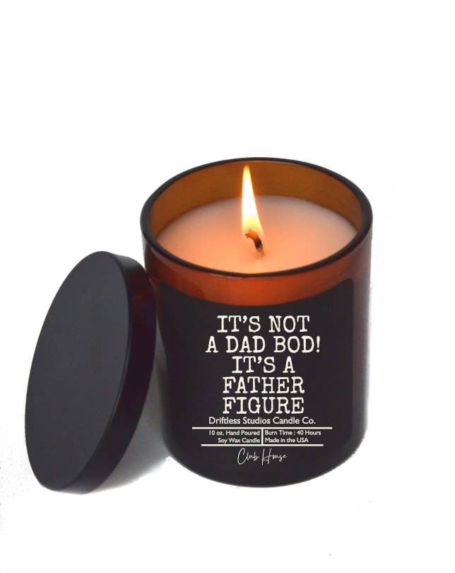 Dad Bod - Fathers Day Funny Gift Candle - Soy Wax Candles: Smoked Bourbon