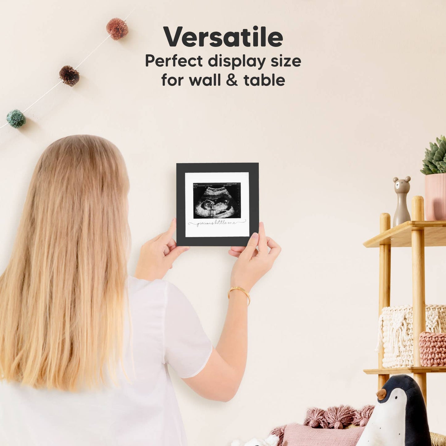 KeaBabies Solo Baby Sonogram Picture Frame: Onyx Black