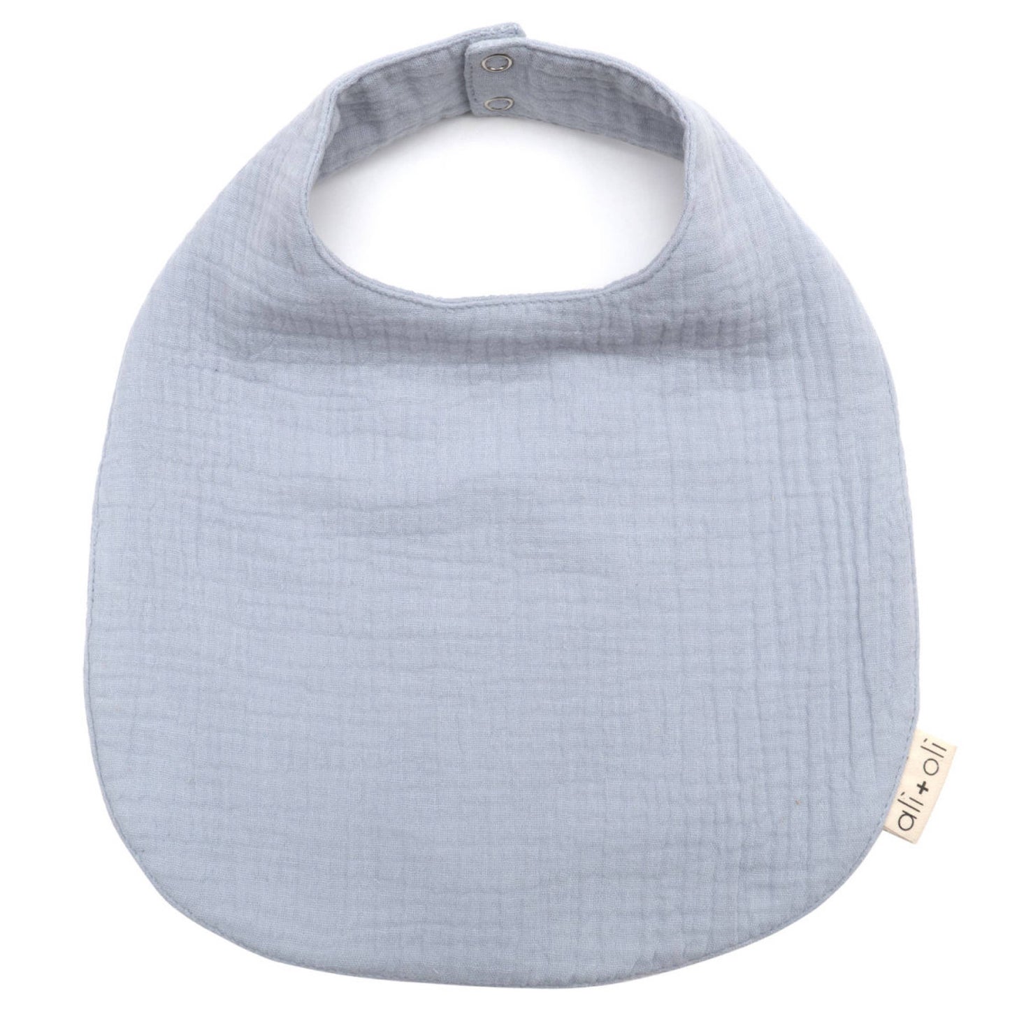 Muslin Cotton Snap Baby Bib (Blue)