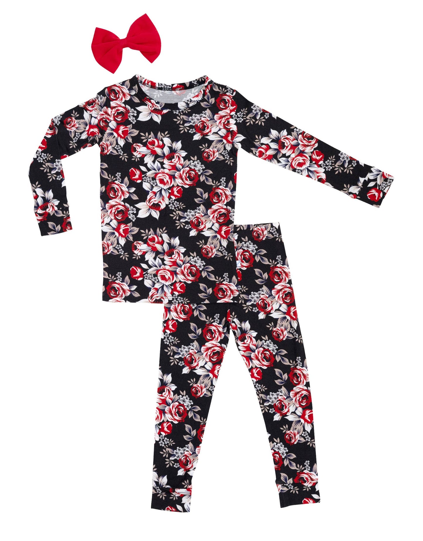 Midnight Rose Long Sleeve Pajamas