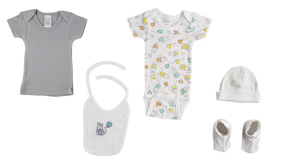 5-Piece Newborn Gift Set - Bunny Print