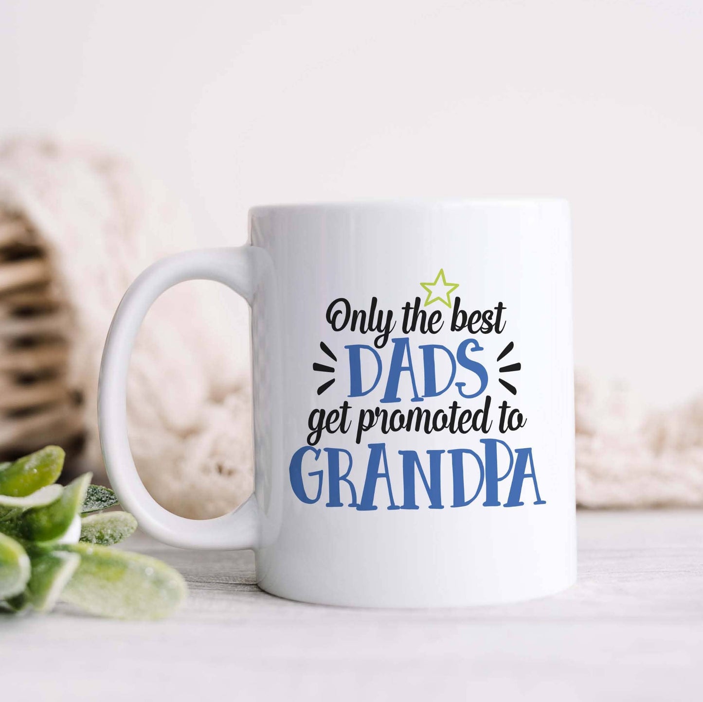 Only the Best Dads Promoted to Grandpa Mug, Fathers Gift