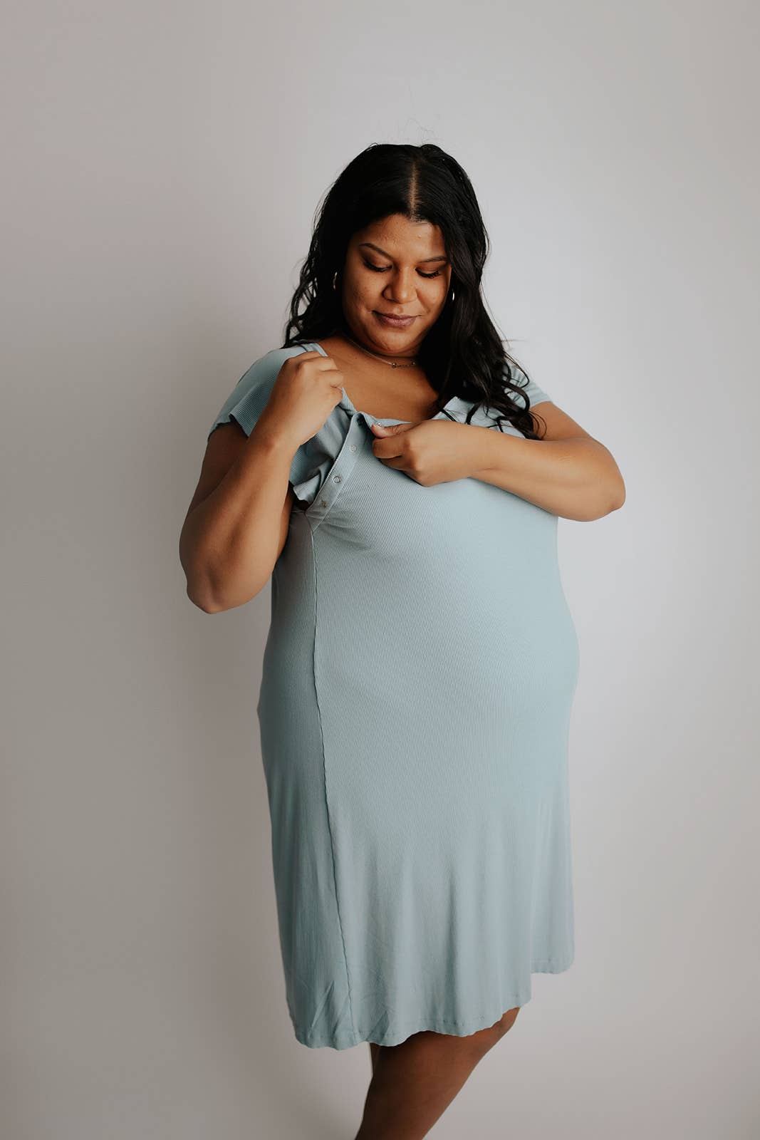 Blue Bird Maternity Labor and Delivery/ Nursing Gown