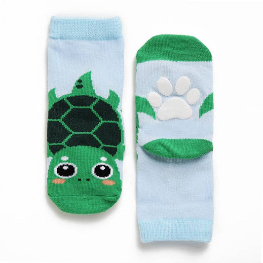 Turtle Zoo Baby Animal Socks: Green / XS (0~18M)