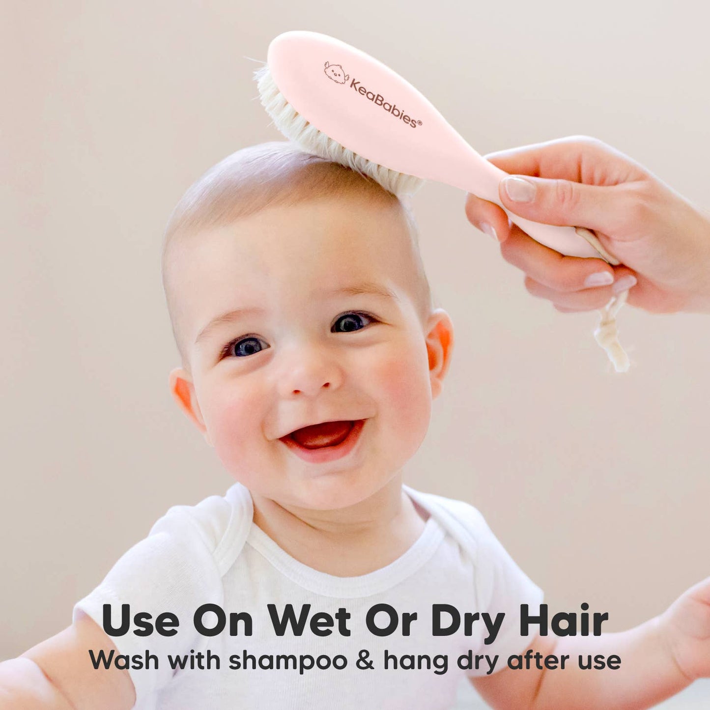 KeaBabies Baby Hair Brush: Blush