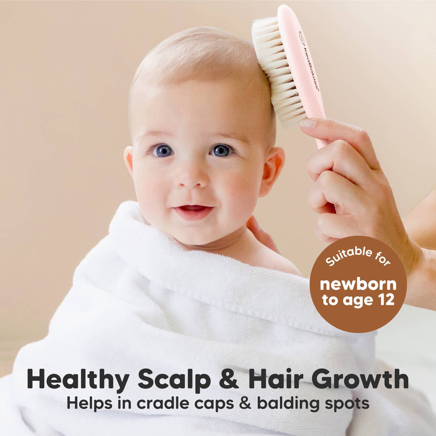 KeaBabies Baby Hair Brush: Blush