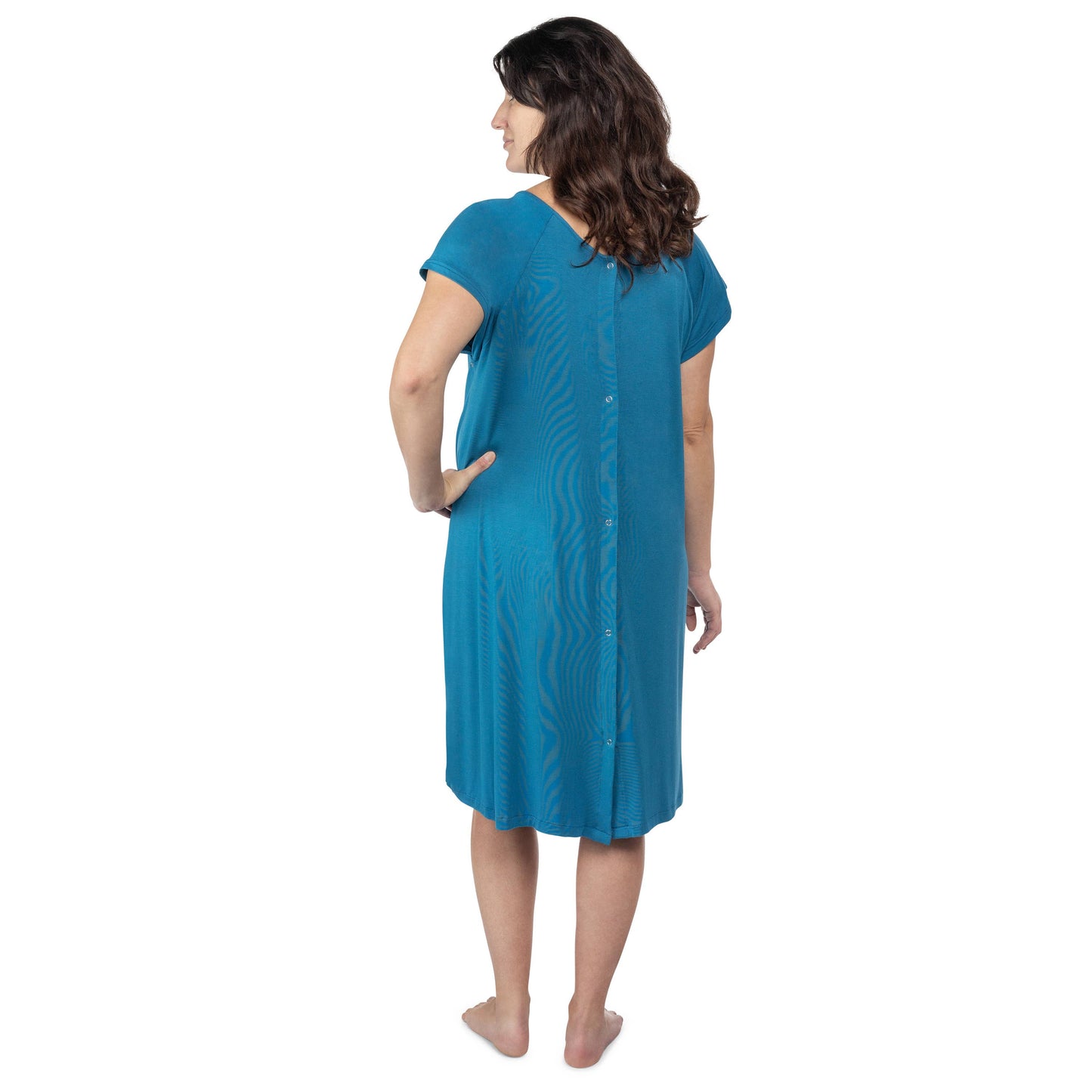 Blue Maternity Labor and Delivery/ Nursing Gown