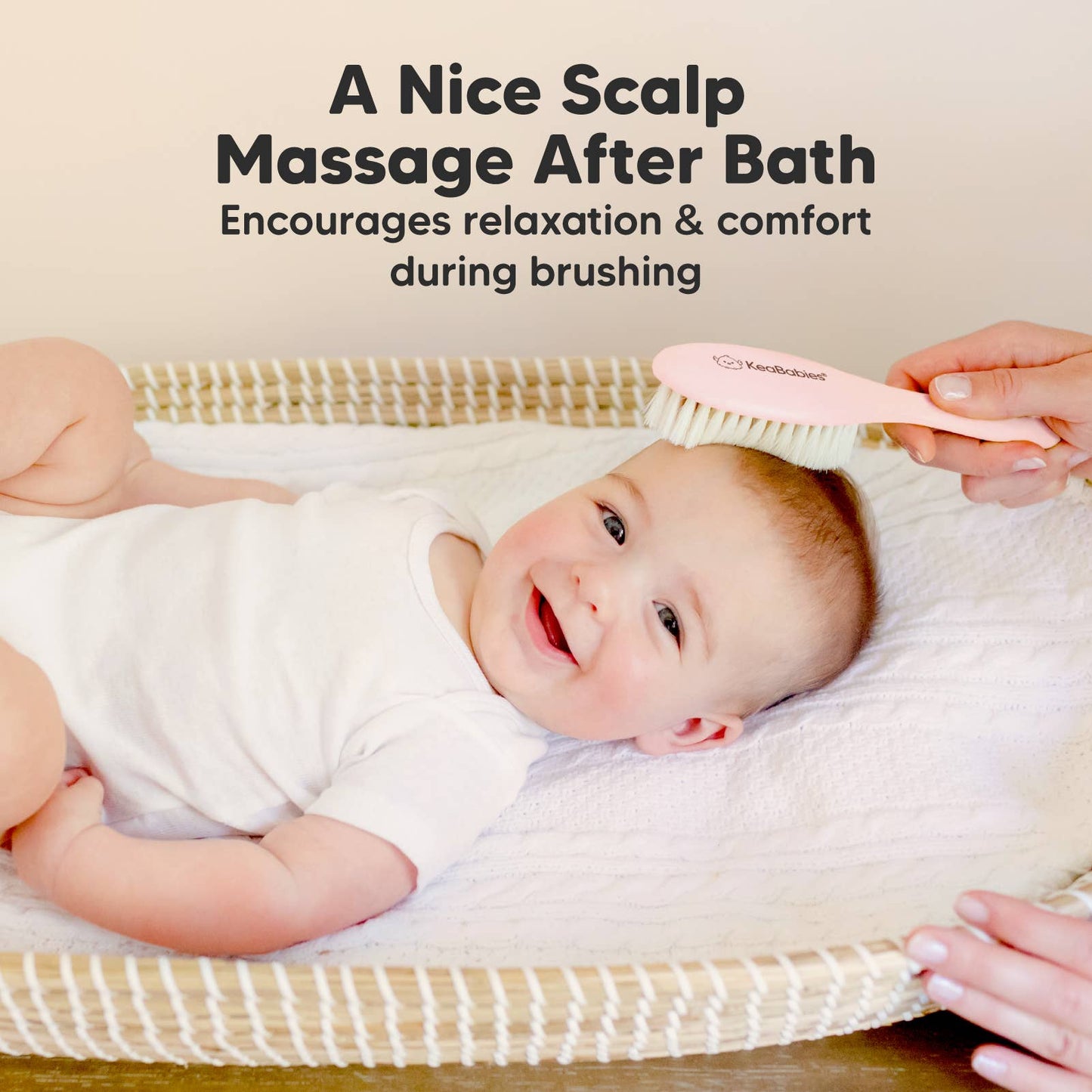 KeaBabies Baby Hair Brush: Blush