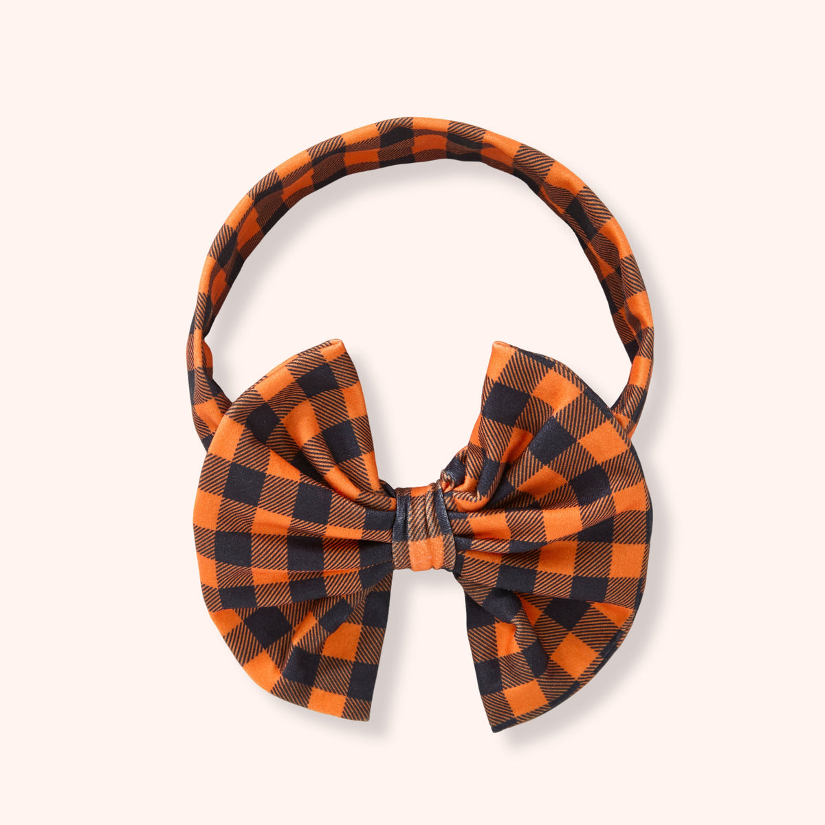 Harvest Gingham - Bow Headband
