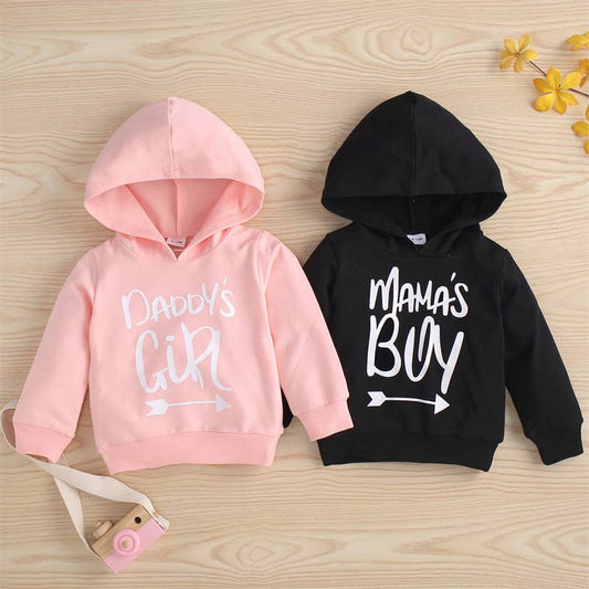 Mama's Boy Long-sleeve Hooded Baby Sweatshirt