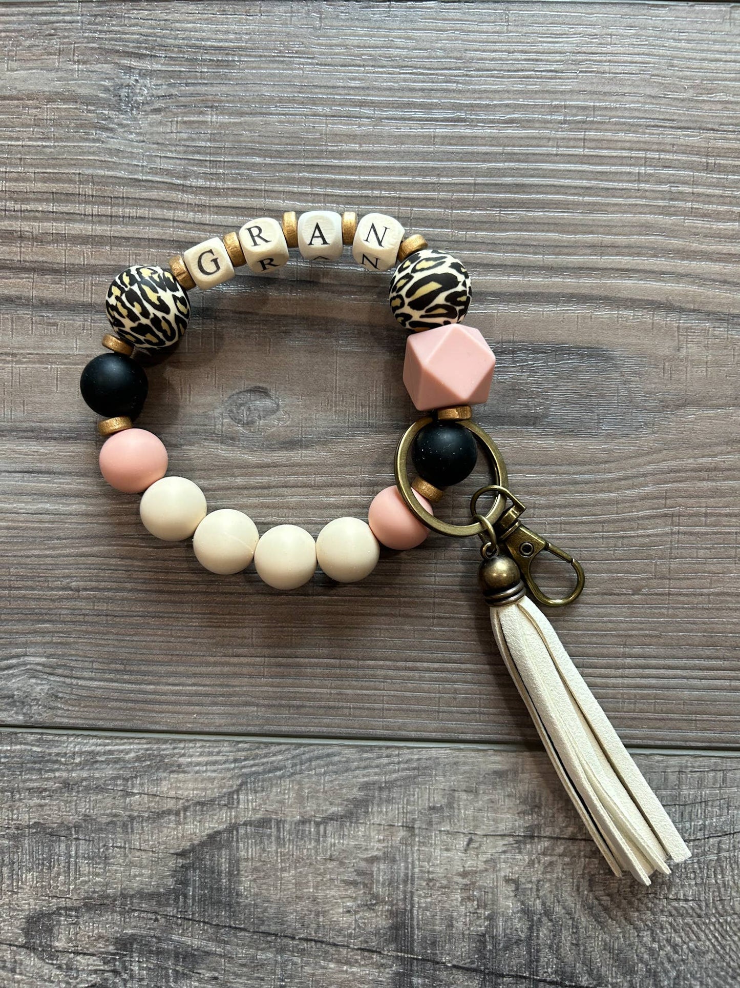 Grandma Gift NANA, GRAM or GIGI Keychain Wristlet