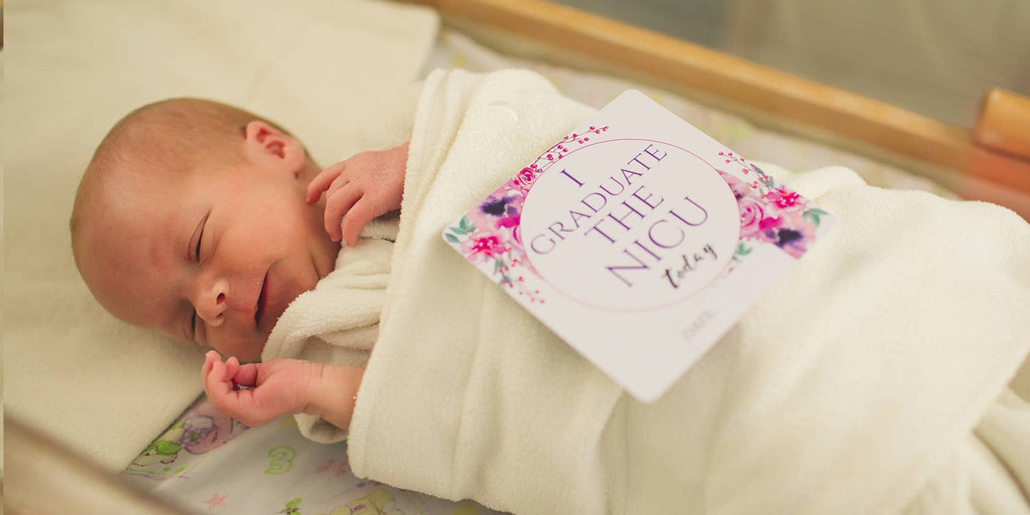 Girl NICU Milestone Cards