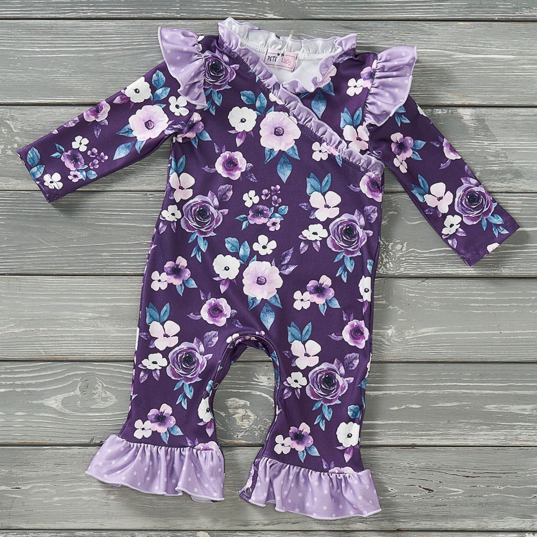 Amethyst Garden - Girl Romper