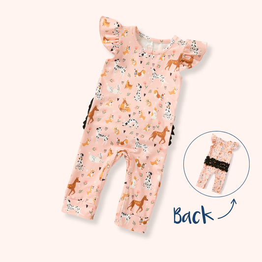 Playful Paws - Girl Romper