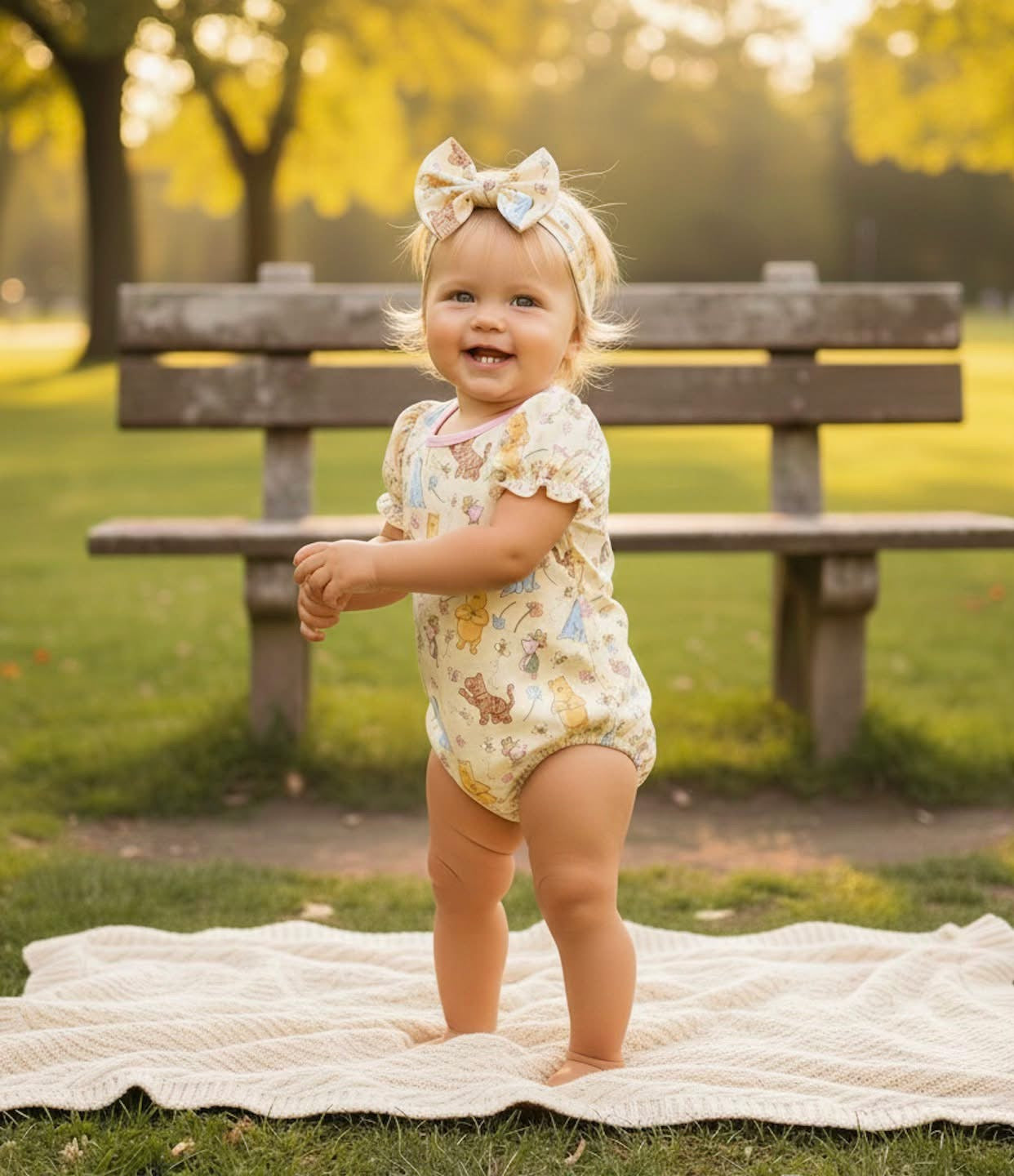 Hunnybees- Girls Romper