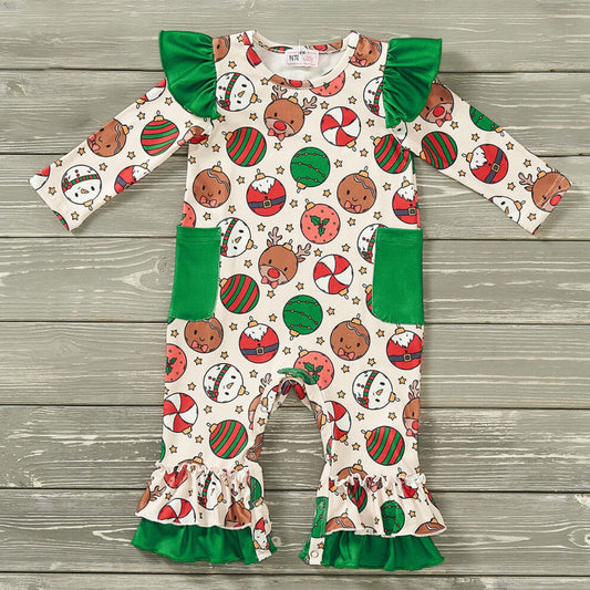 Christmas Ornaments - Girl Romper
