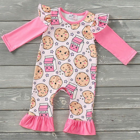 Milk & Cookies - Girl Romper