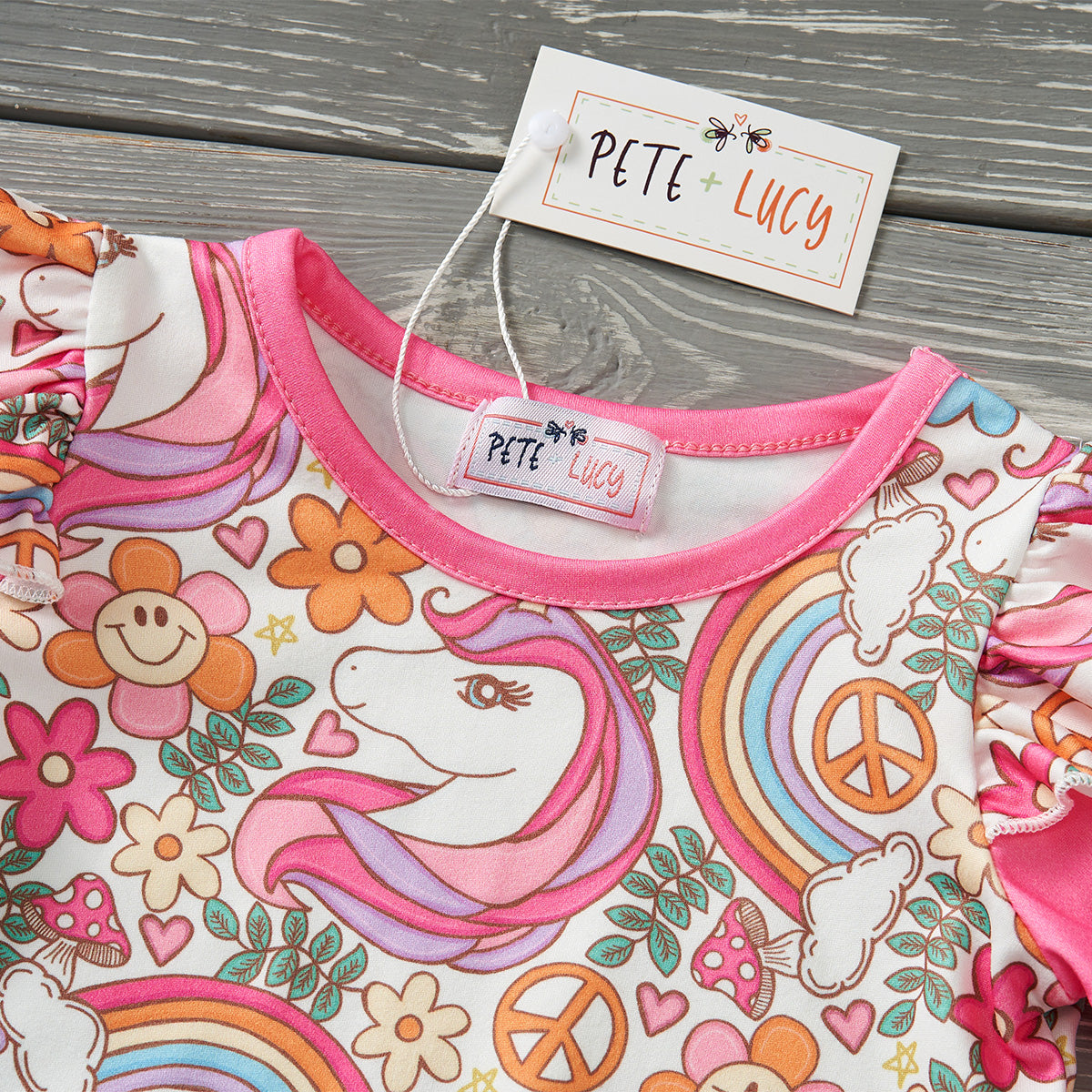 Peace, Love & Unicorns - Girl Romper