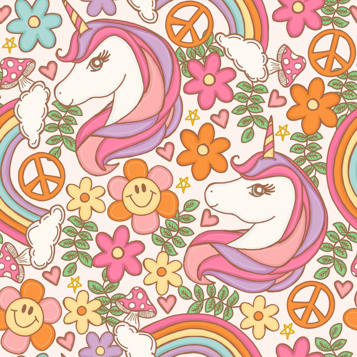 Peace, Love & Unicorns - Girl Romper