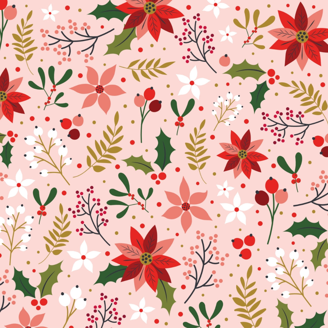 Poinsettias & Plaid - Bow Headband