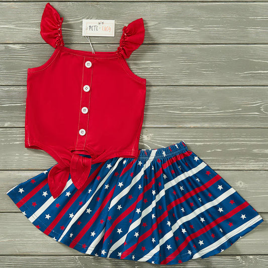 Stars + Stripes Skirt Set