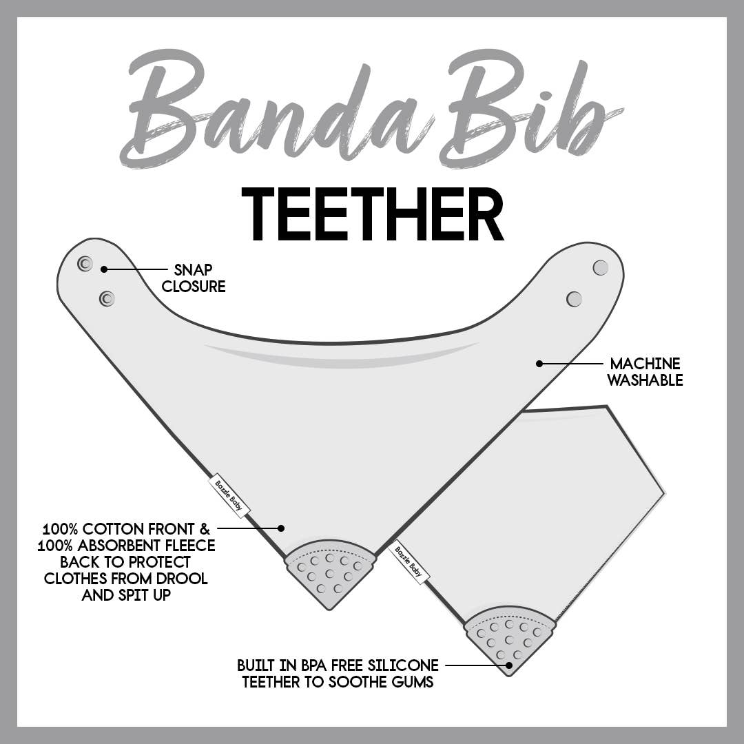 Bandana Bib with Teether 4-Pack: Luca