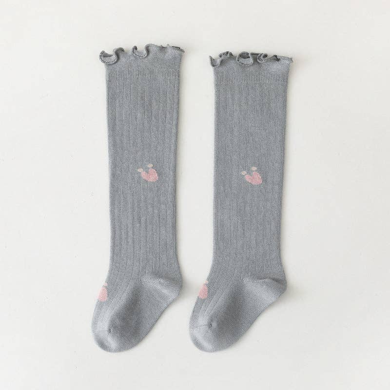 Over Knee Socks: Grey / XS (0-6M)