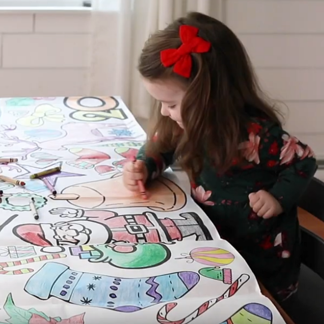 Christmas Coloring Tablecloth