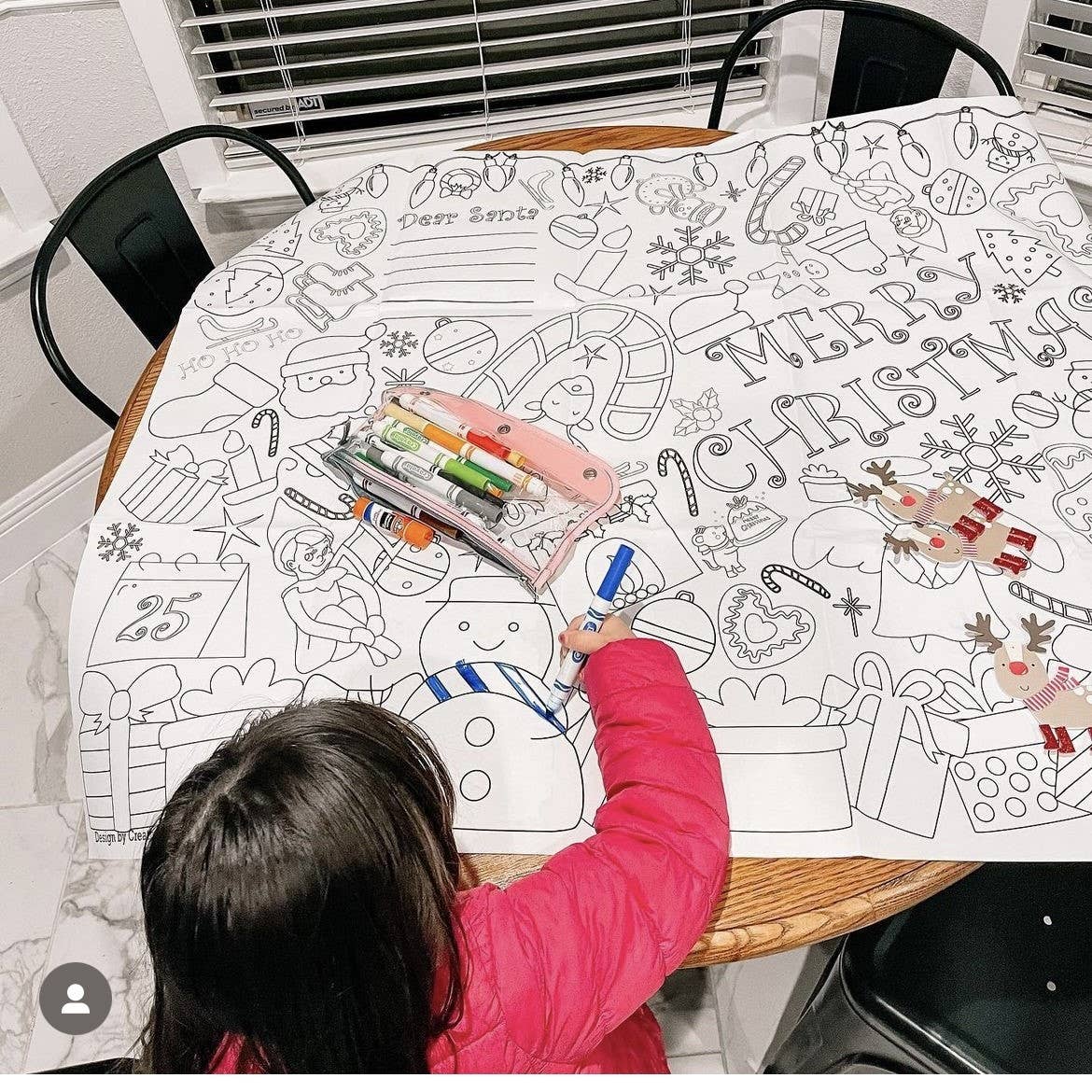 Christmas Coloring Tablecloth