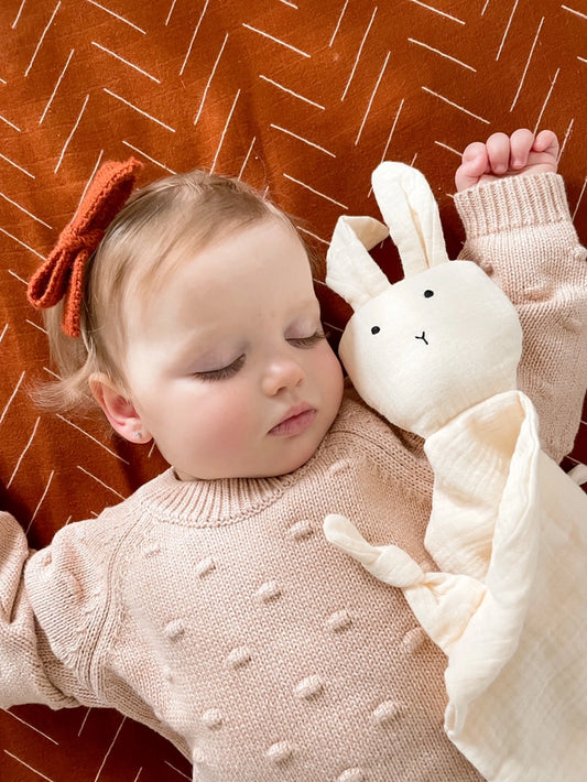 Cuddle Security Blanket Soft Muslin Cotton - Bunny