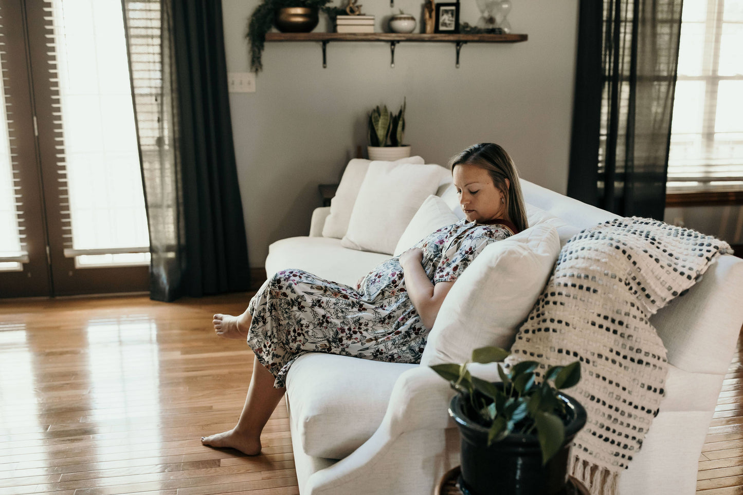 Floral Labor and Delivery/ Nursing Gown