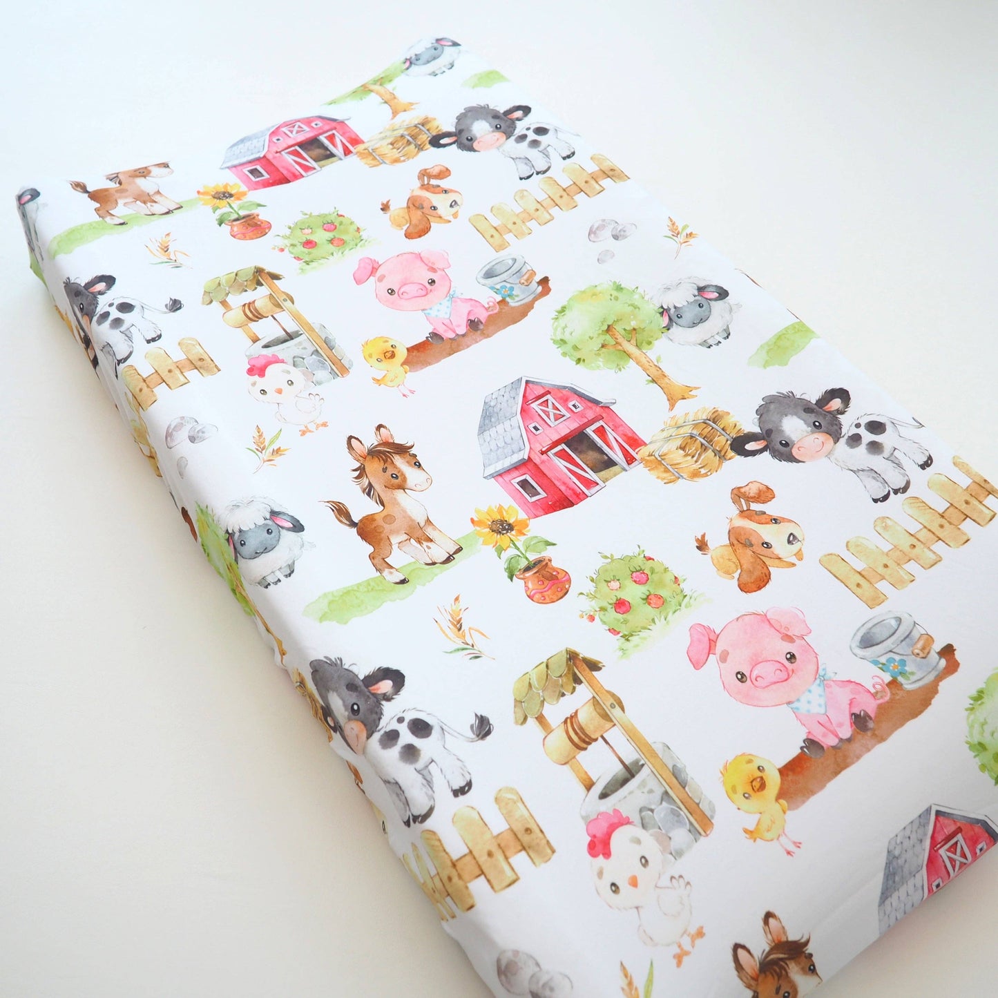 Changing Pad Cover - Farm Animals