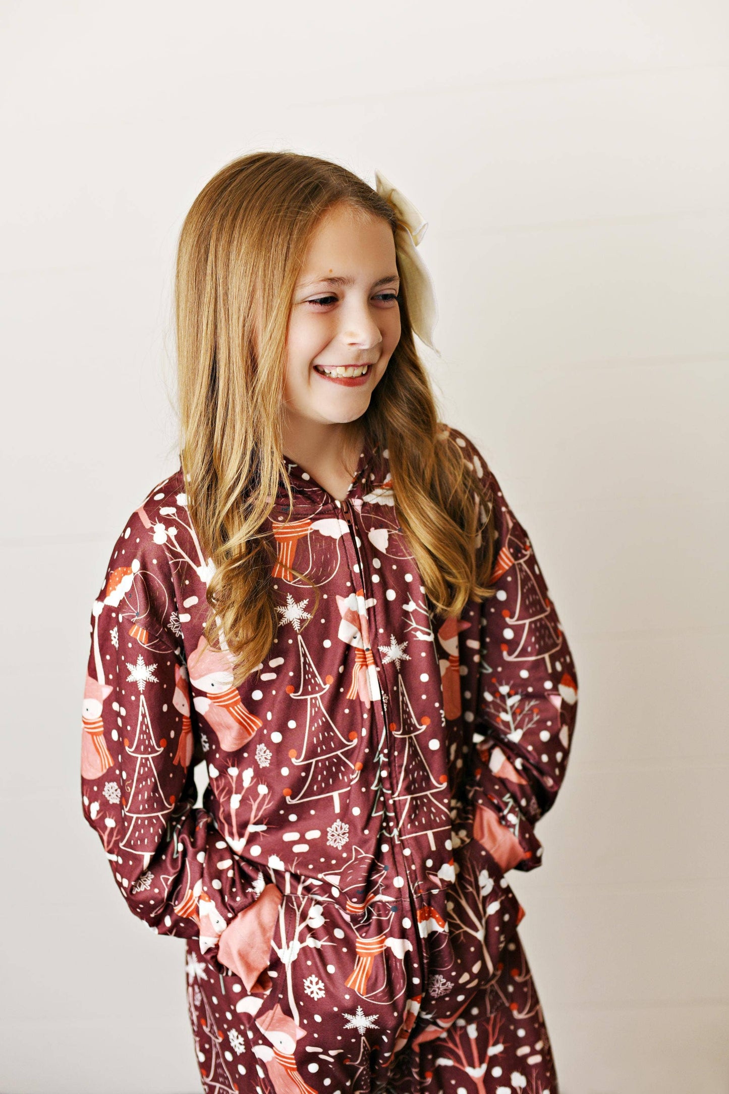 Kids Winter Fox Lounge Onesie