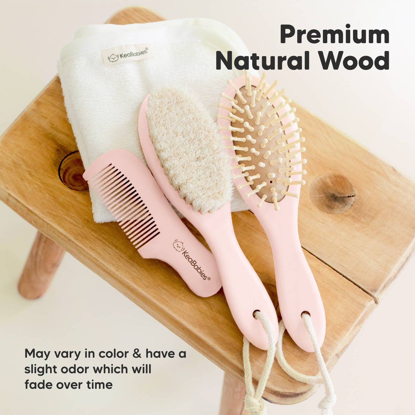KeaBabies Baby Hair Brush: Blush