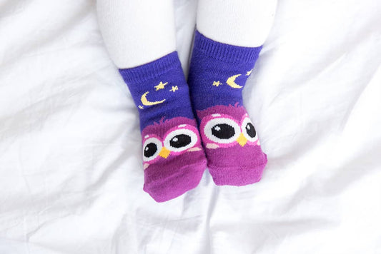 Owl Zoo Baby Animal Socks: Purple / XS (0~18M)