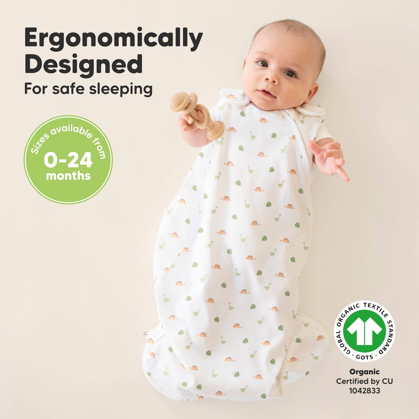 Roarsome- Soothe Sleep Sack, Baby Wearable Blanket Small