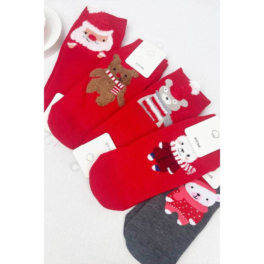 Assorted Styles Christmas Theme Socks: MIX COLOR / ONE(12)