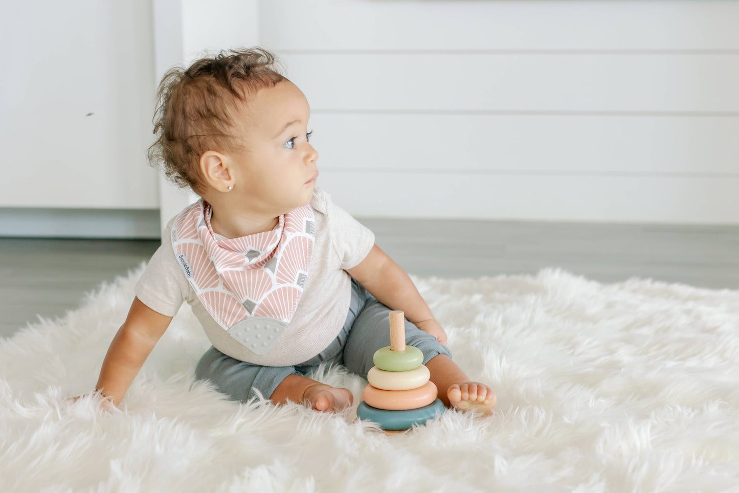 Bandana Bib with Teether 4-Pack: Luca