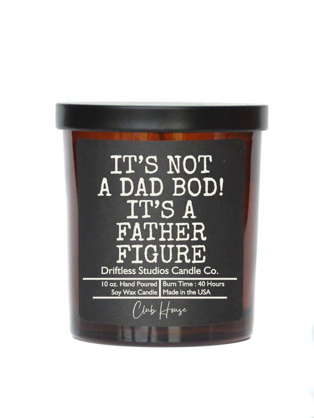 Dad Bod - Fathers Day Funny Gift Candle - Soy Wax Candles: Smoked Bourbon