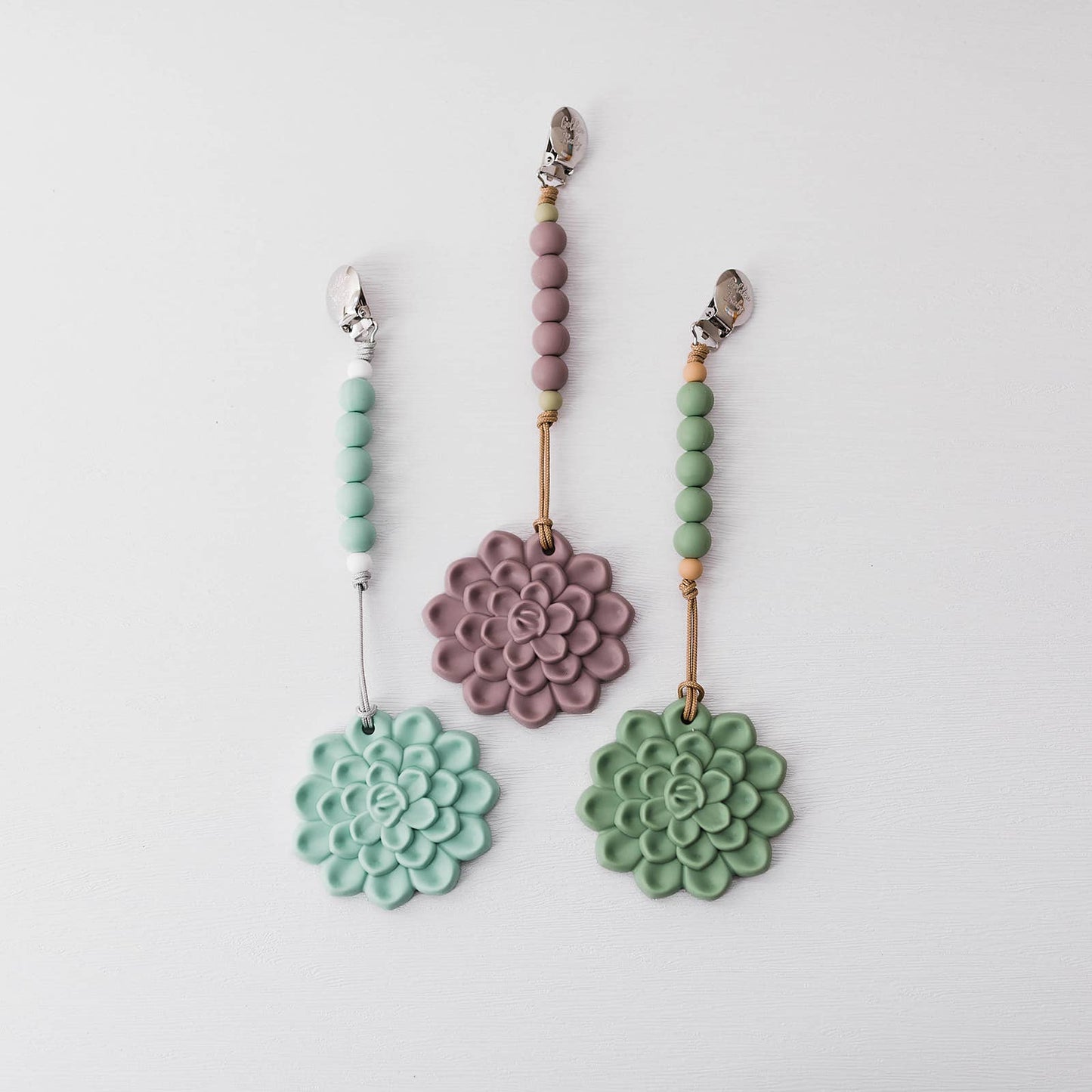 Succulent Teether Set: Teether and Clip Set