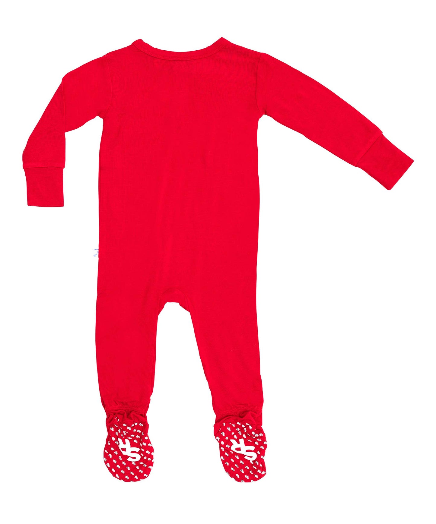 True Red Zippered Footie Pajamas