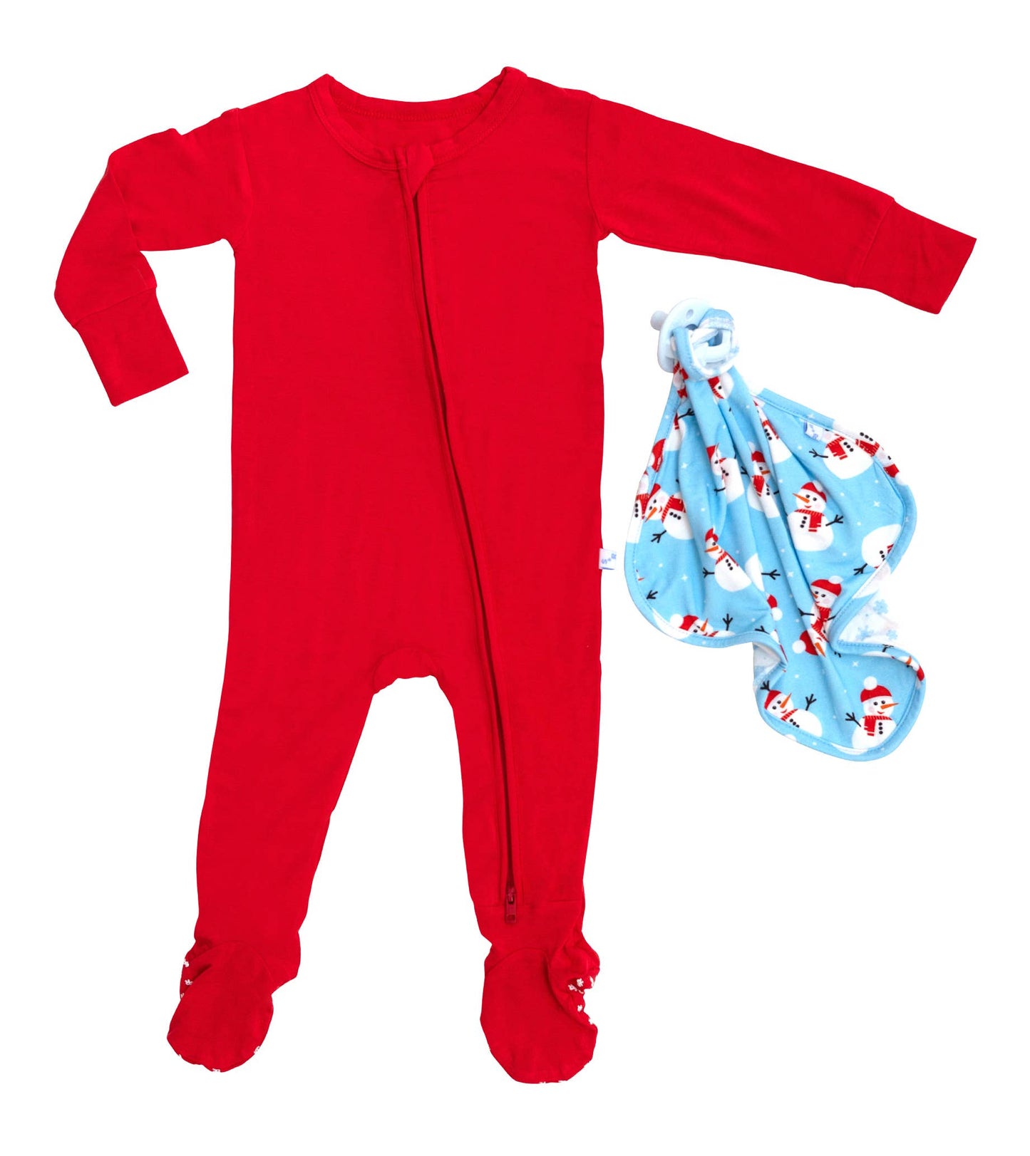 True Red Zippered Footie Pajamas