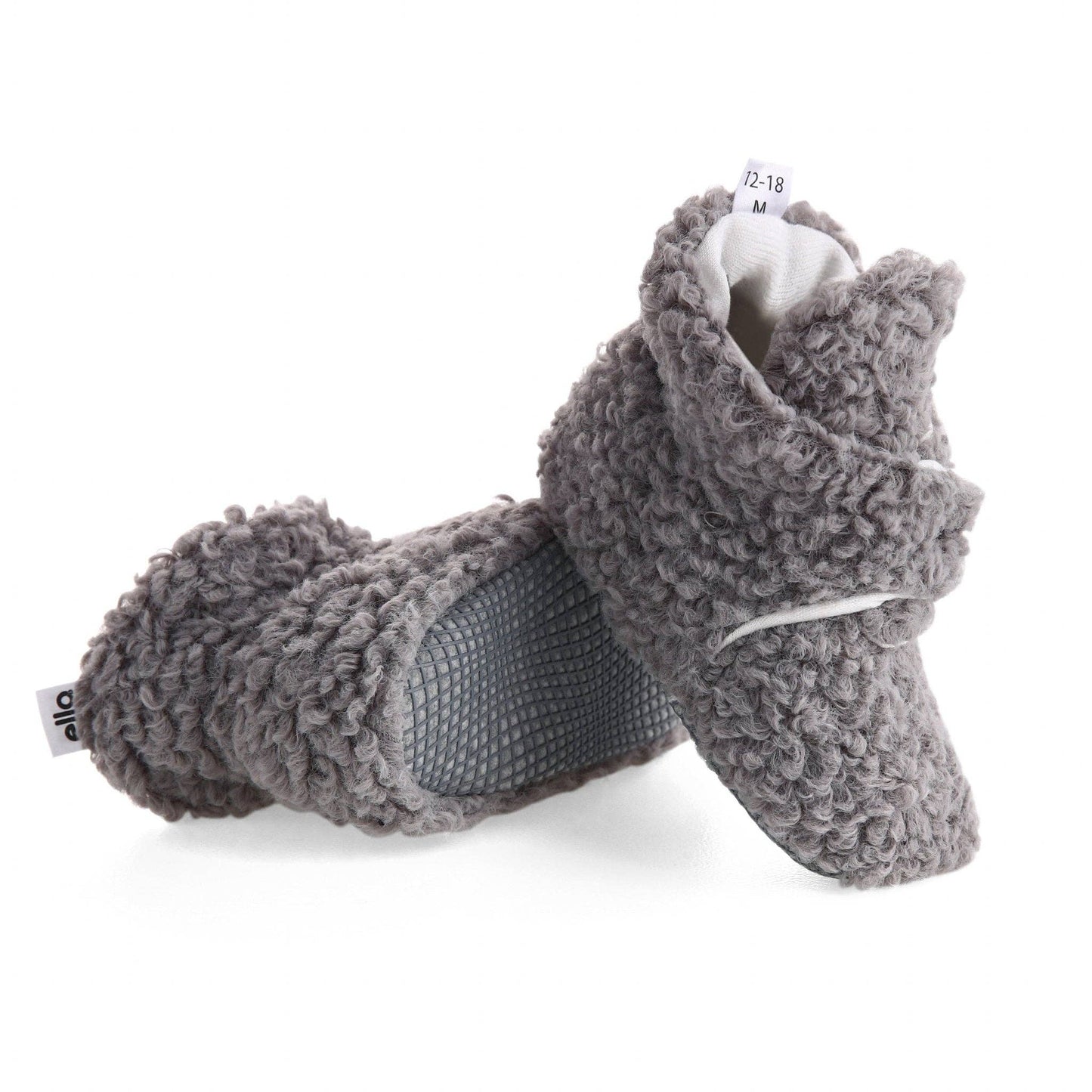 Gray Fleece Booties/ 6-12 Months